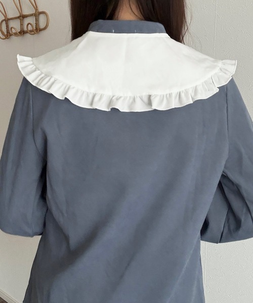 SOOR PLOOM FRILL COLLAR LINEN つけ襟　フリル SOOR PLOOM FRILL COLLAR LINEN つけ襟 フリル Frill Tee – Soor