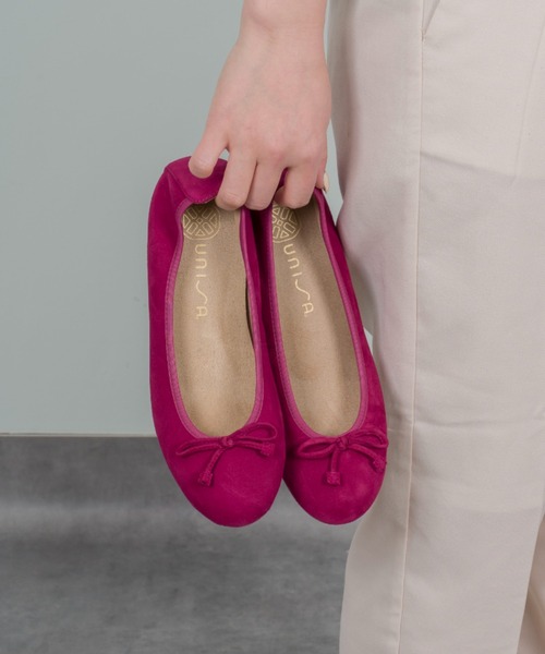 UNISA（ユニサ）の「【UNISA】フラット　バレエシューズ　パンプス シンプル リボン　スペイン製（パンプス・レディース・レッド/ゴールド/シルバー/アイボリー/ブラック・39/36/37/38）」の8枚目の写真