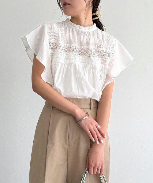 アンティークレースブラウス fredy emue（フレディエミュ）の「MADE INDIA アンティークレース