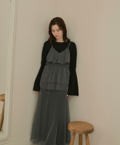 NOTREemor（ノートルエモア）の「layered tulle dress set（ドレス・レディース・ダークグレー・FREE）」の17枚目の写真