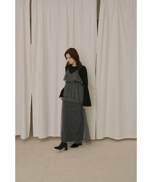 NOTREemor（ノートルエモア）の「layered tulle dress set（ドレス・レディース・ダークグレー・FREE）」の5枚目の写真