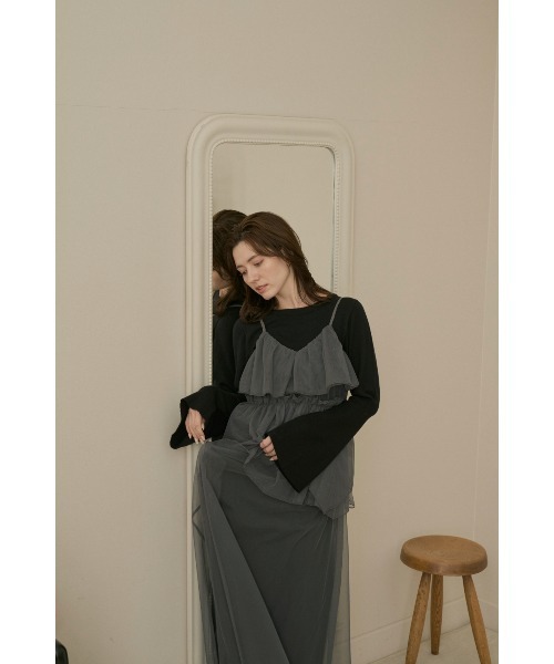 NOTREemor（ノートルエモア）の「layered tulle dress set（ドレス・レディース・ダークグレー・FREE）」の6枚目の写真