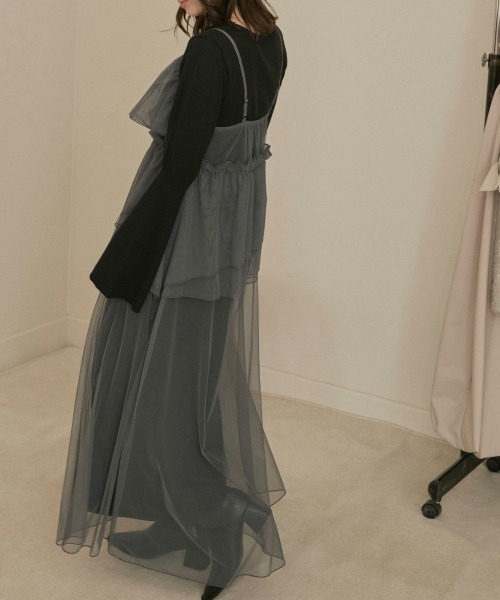 tiered tulle dress (NOTRE émor) - ワンピースオンライン ショップ