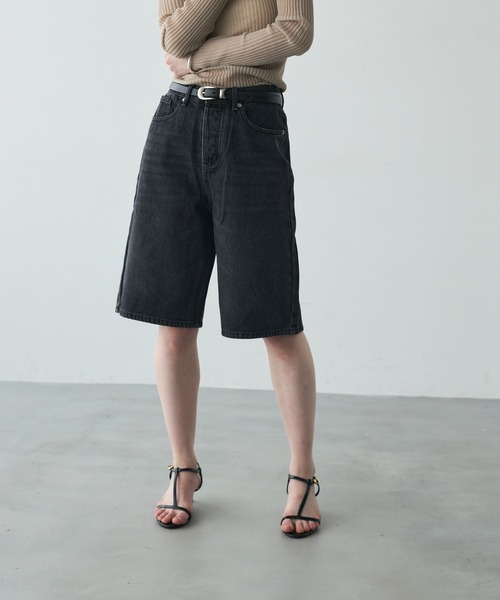 Trish（トリッシュ）の「デニムバミューダパンツ（デニムパンツ・レディース・ブラック/ホワイト・SMALL/MEDIUM）」の20枚目の写真