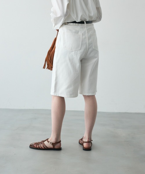 Trish（トリッシュ）の「デニムバミューダパンツ（デニムパンツ・レディース・ブラック/ホワイト・SMALL/MEDIUM）」の10枚目の写真