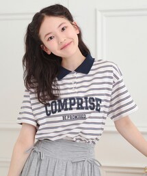 PINK-latte（ピンクラテ）の「ラガーシャツTシャツ（Tシャツ/カットソー・キッズ）」