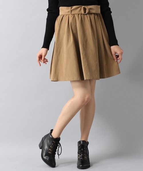 Heather(ヘザー)の「FWカラーギャザーフレアスカート 707458(スカート・レディース・ブラック/カーキ/キャメル・FREE)」の3枚目の写真