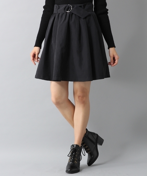 Heather(ヘザー)の「FWカラーギャザーフレアスカート 707458(スカート・レディース・ブラック/カーキ/キャメル・FREE)」の2枚目の写真