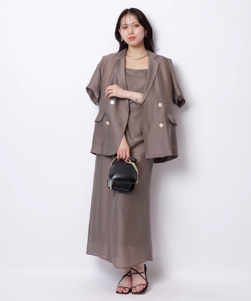 土日お値下げ！【Mystrada】シアー半袖ジャケット・シアーキャミワンピース Mystrada】シアー半袖ジャケット・シアーキャミワンピース