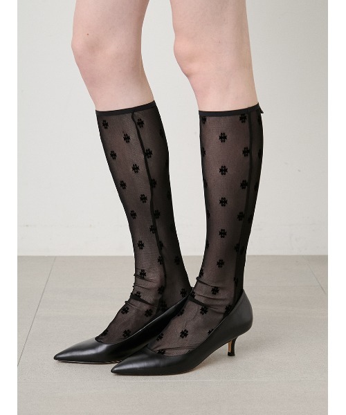 SORIN(ソリン )の「SWAN LAKE Tulle High Socks/スワンレイクチュールハイソックス(ソックス/靴下・レディース・ベージュ/その他/ブラック・FREE)」の3枚目の写真