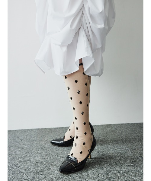 SORIN(ソリン )の「SWAN LAKE Tulle High Socks/スワンレイクチュールハイソックス(ソックス/靴下・レディース・ベージュ/その他/ブラック・FREE)」の5枚目の写真
