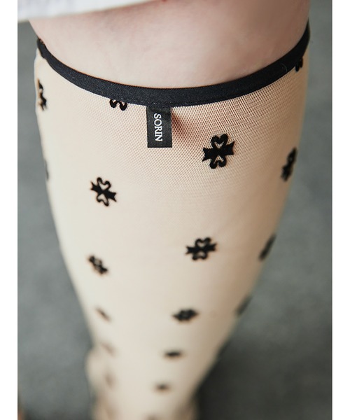 SORIN(ソリン )の「SWAN LAKE Tulle High Socks/スワンレイクチュールハイソックス(ソックス/靴下・レディース・ベージュ/その他/ブラック・FREE)」の7枚目の写真