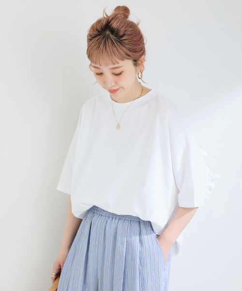 専用！！新品未使用　ウォッシャブル　バックフリルTEE ウォッシャブル / バックフリルTEE（Tシャツ/カットソー）｜B.C