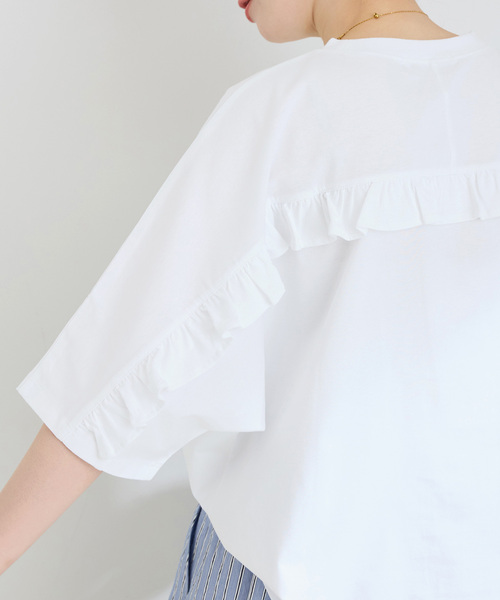 ウォッシャブル / バックフリルTEE（Tシャツ/カットソー）｜B.C