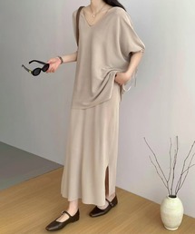 ゆったりトップス&ロングスカート セットアップ (SS)