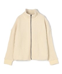 コットンナイロンワッフル ジップアップブルゾン WCKW2602