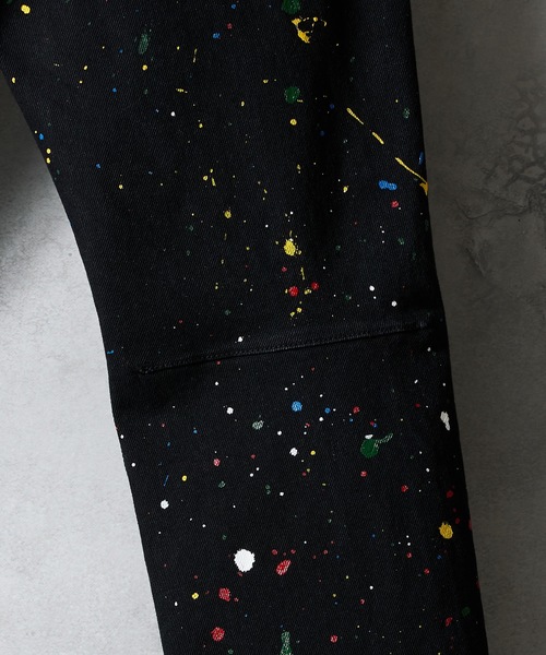 NUMBER (N)INE(ナンバーナイン)の「HAND PAINTED SKINNY STRETCH DENIM JEANS OW / ハンドペイント ブラック ストレッチデニム スキニー ジーンズ ワンウォッシュ(デニムパンツ・メンズ・ブラック・3/4/2)」の2枚目の写真