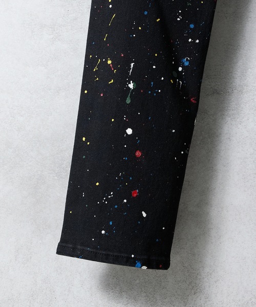 NUMBER (N)INE(ナンバーナイン)の「HAND PAINTED SKINNY STRETCH DENIM JEANS OW / ハンドペイント ブラック ストレッチデニム スキニー ジーンズ ワンウォッシュ(デニムパンツ・メンズ・ブラック・3/4/2)」の3枚目の写真