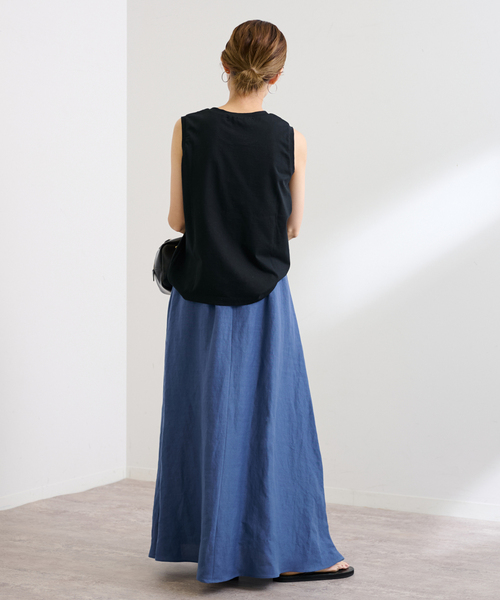 FRAMeWORK(フレームワーク)の「コンパクトジャージN/STEE(タンクトップ・レディース・ホワイト/ブラック/ブラウン系その他・FREE)」の7枚目の写真