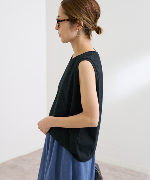 FRAMeWORK(フレームワーク)の「コンパクトジャージN/STEE(タンクトップ・レディース・ホワイト/ブラック/ブラウン系その他・FREE)」の10枚目の写真