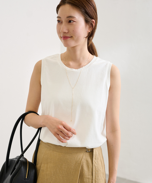 FRAMeWORK(フレームワーク)の「コンパクトジャージN/STEE(タンクトップ・レディース・ホワイト/ブラック/ブラウン系その他・FREE)」の22枚目の写真