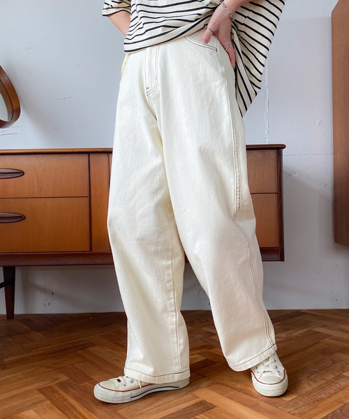 PICHI(ピイチ)の「カーブパンツ(チノパンツ・レディース・アイボリー/モカ・S/M/L)」の20枚目の写真