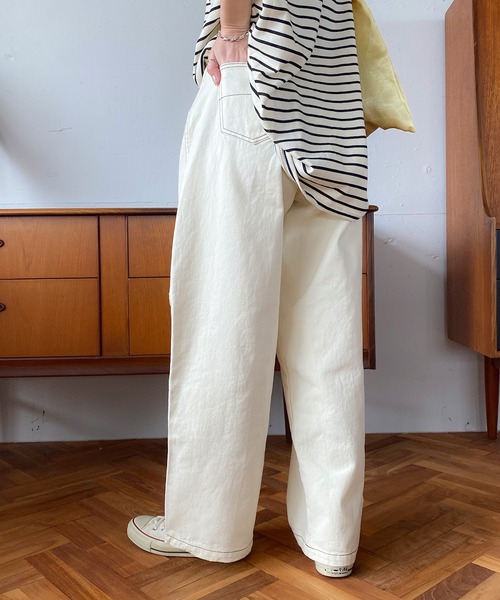 PICHI(ピイチ)の「カーブパンツ(チノパンツ・レディース・アイボリー/モカ・S/M/L)」の21枚目の写真