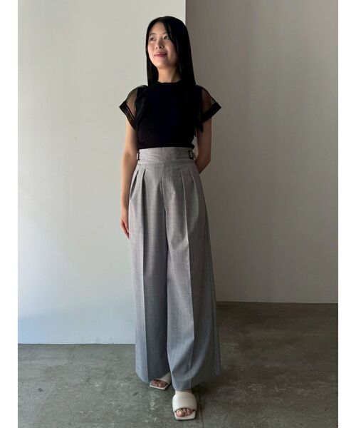 LAGUNAMOON（ラグナムーン）の「チェックグルカワイドパンツ（その他パンツ・レディース・グレー/ベージュ・MEDIUM/SMALL）」の12枚目の写真