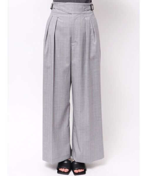 LAGUNAMOON（ラグナムーン）の「チェックグルカワイドパンツ（その他パンツ・レディース・グレー/ベージュ・MEDIUM/SMALL）」の7枚目の写真