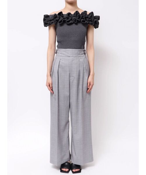 LAGUNAMOON（ラグナムーン）の「チェックグルカワイドパンツ（その他パンツ・レディース・グレー/ベージュ・MEDIUM/SMALL）」の18枚目の写真