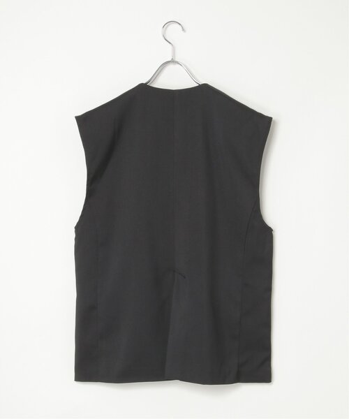 新品❤︎ 即完売ella_selectshopジレ 黒❤︎ベスト ベスト・ジレの通販｜ELLE SHOP (エル・ショップ)