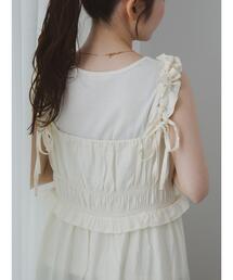 ehka sopo | シャーリングフリルキャミワンピース(ワンピース)