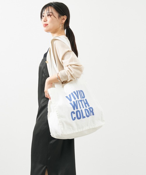セール】VIVID WITH COLOR'ロゴコットントートバッグ（トート