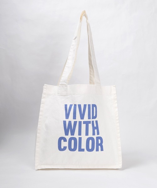 MICA&DEAL（マイカ＆ディール）の「VIVID WITH COLOR"ロゴコットントートバッグ（トートバッグ・レディース・ピンク/サックスブルー/オフホワイト/チャコールグレー・FREE）」の13枚目の写真