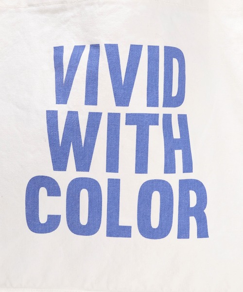 MICA&DEAL（マイカ＆ディール）の「VIVID WITH COLOR"ロゴコットントートバッグ（トートバッグ・レディース・ピンク/サックスブルー/オフホワイト/チャコールグレー・FREE）」の19枚目の写真