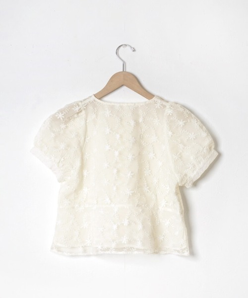 flower（フラワー）の「クラリティフラワーハーフブラウス（シャツ/ブラウス・レディース・コーラル/ホワイト・FREE）」の19枚目の写真