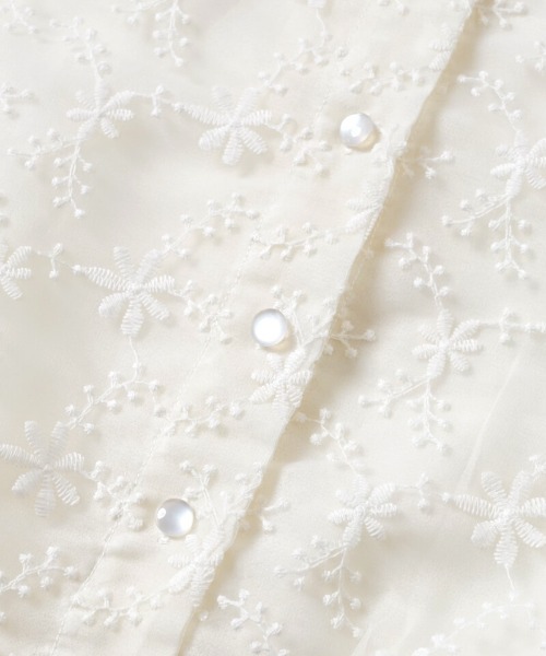 flower（フラワー）の「クラリティフラワーハーフブラウス（シャツ/ブラウス・レディース・コーラル/ホワイト・FREE）」の21枚目の写真