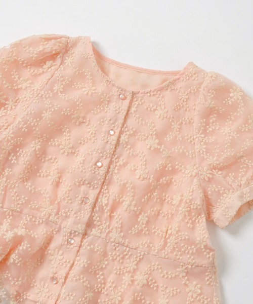 flower（フラワー）の「クラリティフラワーハーフブラウス（シャツ/ブラウス・レディース・コーラル/ホワイト・FREE）」の15枚目の写真