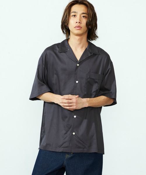 Lee(リー)の「Lee/リー【涼】レーヨンハーフスリーブシャツ(シャツ/ブラウス・メンズ・ブラック/オレンジ・X-LARGE/LARGE/MEDIUM/SMALL)」の3枚目の写真