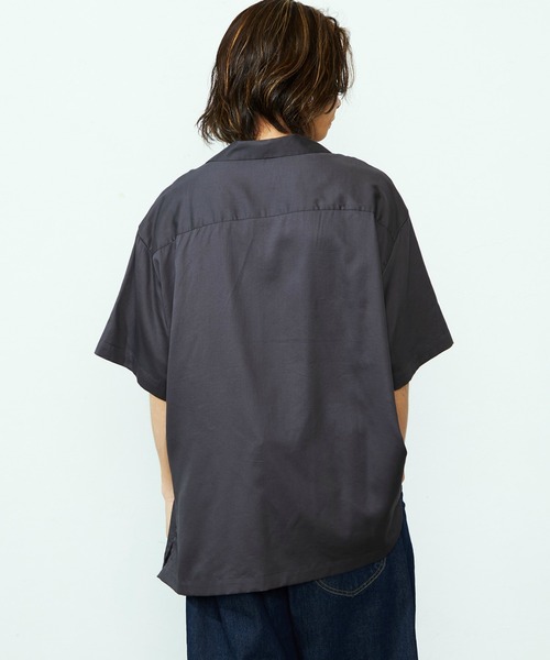 Lee(リー)の「Lee/リー【涼】レーヨンハーフスリーブシャツ(シャツ/ブラウス・メンズ・ブラック/オレンジ・X-LARGE/LARGE/MEDIUM/SMALL)」の7枚目の写真