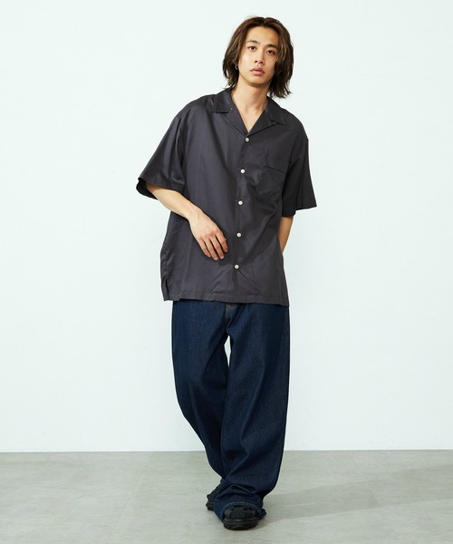 Lee(リー)の「Lee/リー【涼】レーヨンハーフスリーブシャツ(シャツ/ブラウス・メンズ・ブラック/オレンジ・X-LARGE/LARGE/MEDIUM/SMALL)」の13枚目の写真