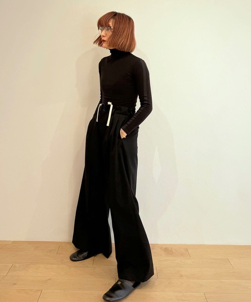 セール】LINE HIGH NECK WARM TOPS ラインハイネックウォームトップス