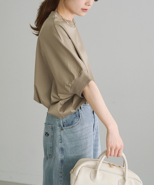 PUAL CE CIN ピュアルセシン 両面シルケットリブ袖Tシャツ 両面シルケットリブ袖Tシャツ（Tシャツ/カットソー）｜PUAL CE