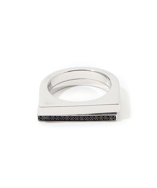 セール】TOM WOOD Step Ring Black Spin（リング）｜TOM WOOD 