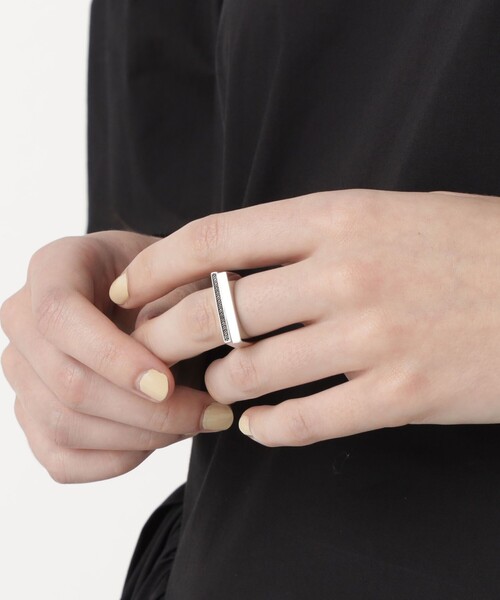 セール】TOM WOOD Step Ring Black Spin（リング）｜TOM WOOD