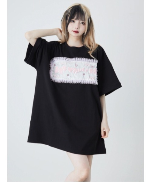 Jamie エーエヌケー（ジェイミーエーエヌケー）の「憂鬱なかわいい世界Tシャツ（Tシャツ/カットソー・レディース・ブラック/ホワイト・M）」の5枚目の写真