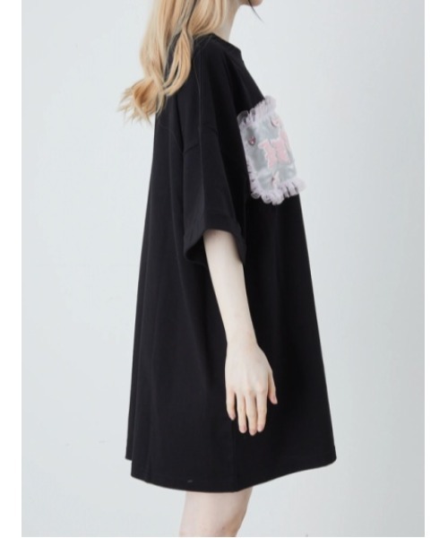 Jamie エーエヌケー（ジェイミーエーエヌケー）の「憂鬱なかわいい世界Tシャツ（Tシャツ/カットソー・レディース・ブラック/ホワイト・M）」の7枚目の写真