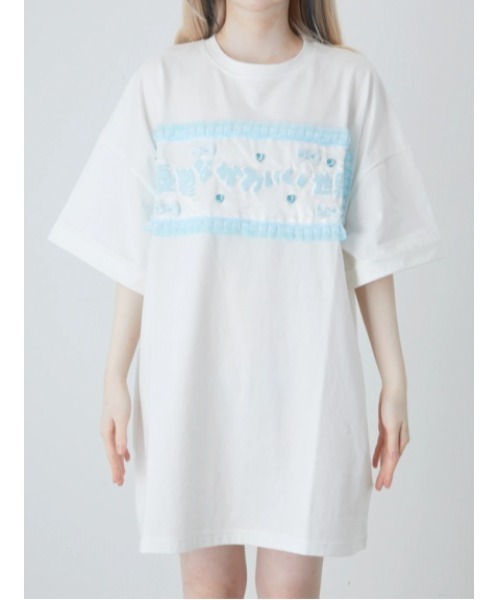 Jamie エーエヌケー（ジェイミーエーエヌケー）の「憂鬱なかわいい世界Tシャツ（Tシャツ/カットソー・レディース・ブラック/ホワイト・M）」の9枚目の写真