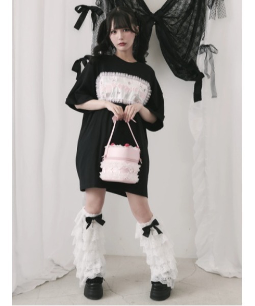 Jamie エーエヌケー（ジェイミーエーエヌケー）の「憂鬱なかわいい世界Tシャツ（Tシャツ/カットソー・レディース・ブラック/ホワイト・M）」の16枚目の写真
