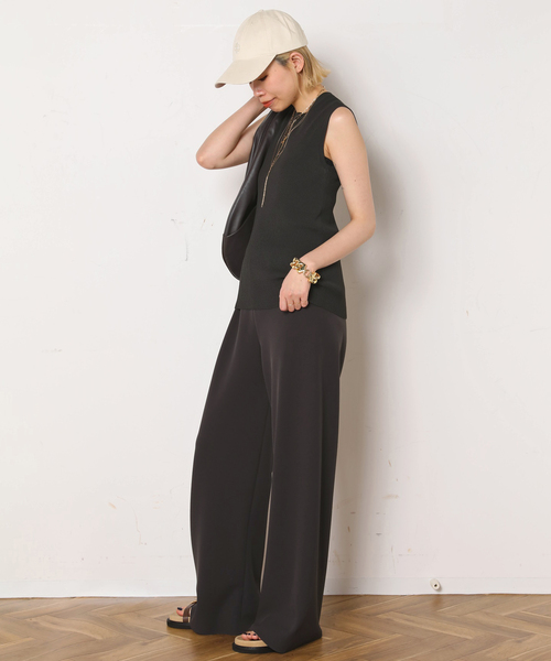 AP STUDIO（エーピーストゥディオ）の「追加2 エラスティックパンツ（スラックス・レディース・ブラウン系その他・34/36/38）」の8枚目の写真